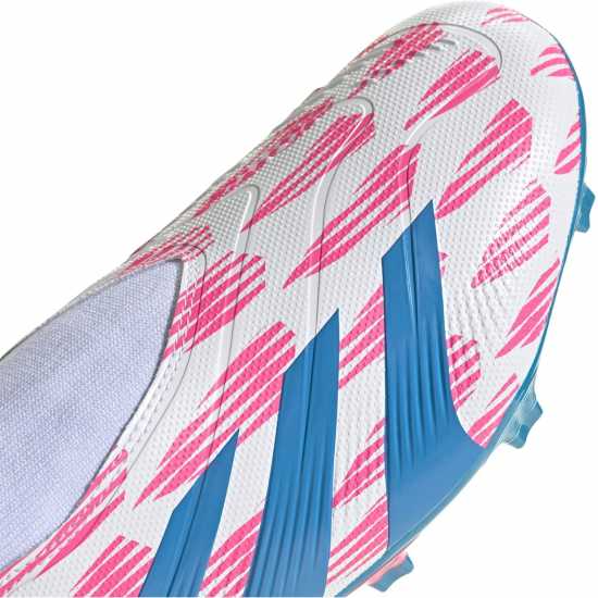 Adidas Predator 24 League Laceless Firm Ground Football Boots White/Pink Мъжки футболни бутонки