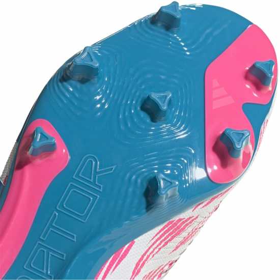Adidas Predator 24 League Laceless Firm Ground Football Boots White/Pink Мъжки футболни бутонки