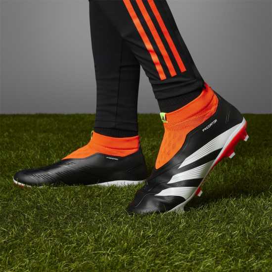 Мъжки футболни бутонки Adidas Predator 24 League Laceless Firm Ground Football Boots Черно/Бяло/Червено Adidas Predator 24 League Laceless Firm Ground Football Boots Черно/Бяло/Червено Мъжки футболни бутонки
