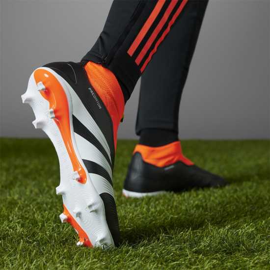 Мъжки футболни бутонки Adidas Predator 24 League Laceless Firm Ground Football Boots Черно/Бяло/Червено Adidas Predator 24 League Laceless Firm Ground Football Boots Черно/Бяло/Червено Мъжки футболни бутонки
