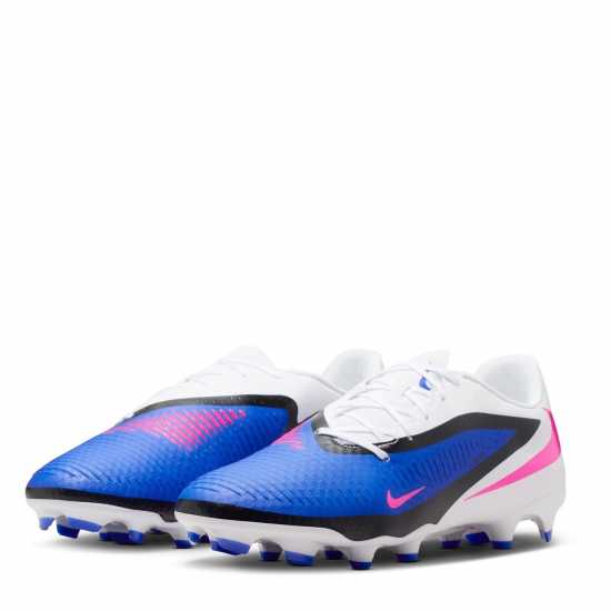 Nike Phantom 6 Low Academy Adults Firm Ground Football Boots Blue/Wht/Pink 