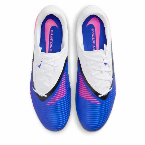 Nike Phantom 6 Low Academy Adults Firm Ground Football Boots Blue/Wht/Pink 
