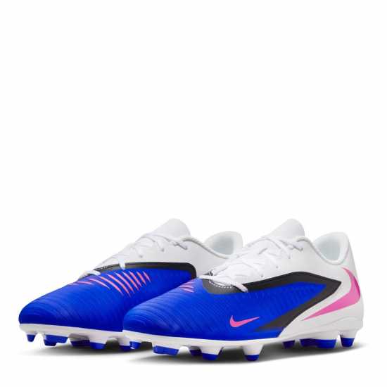Nike Phantom 6 Low Club Adults Firm Ground Football Boots Blue/Wht/Pink 