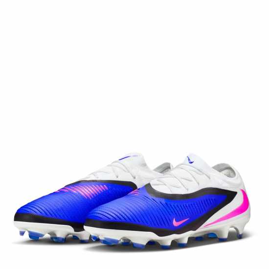 Nike Phantom 6 Low Pro Adults Firm Ground Football Boots Blue/Wht/Pink Футболни бутонки