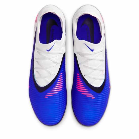 Nike Phantom 6 Low Pro Adults Firm Ground Football Boots Blue/Wht/Pink Футболни бутонки