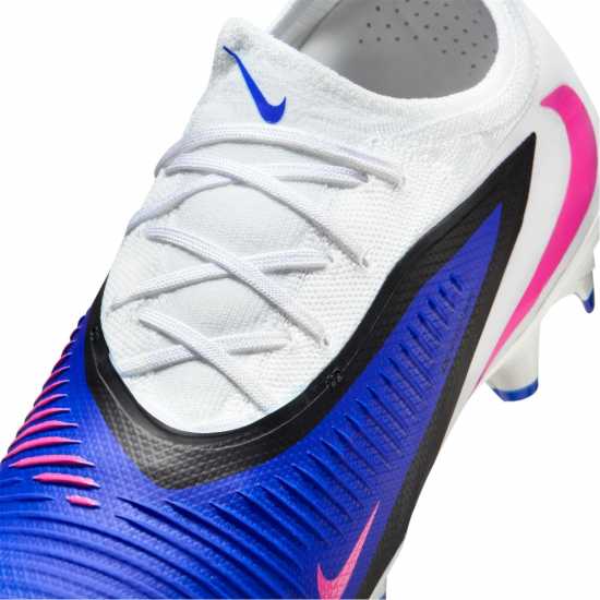 Nike Phantom 6 Low Pro Adults Firm Ground Football Boots Blue/Wht/Pink Футболни бутонки