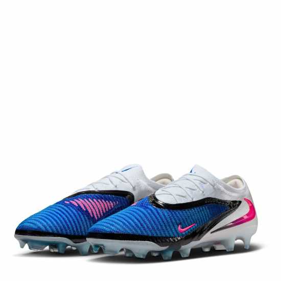 Nike Phantom 6 Low Elite Adults Firm Ground Football Boots Blue/Wht/Pink 