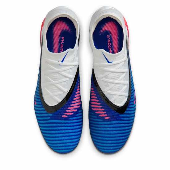 Nike Phantom 6 Low Elite Adults Firm Ground Football Boots Blue/Wht/Pink 