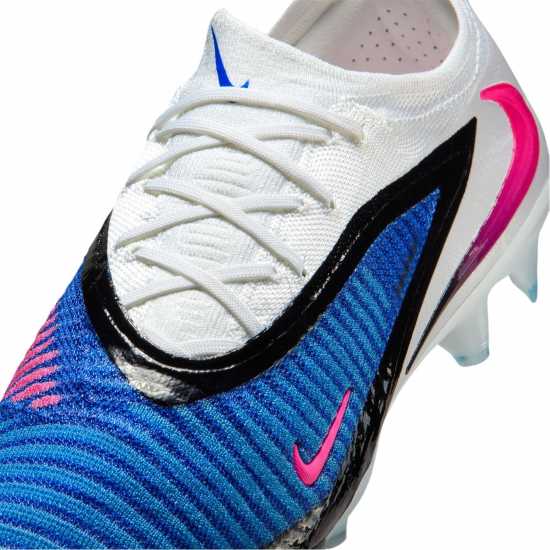 Nike Phantom 6 Low Elite Adults Firm Ground Football Boots Blue/Wht/Pink 