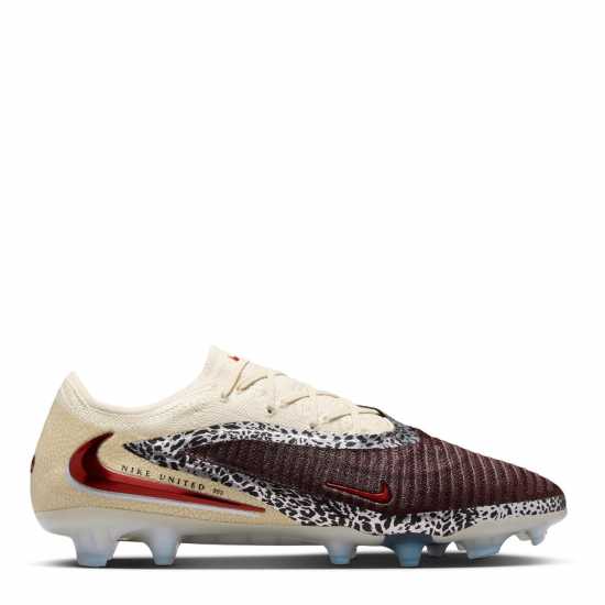 Nike Phantom 6 Low Elite Adults Firm Ground Football Boots Burgundy/Print 