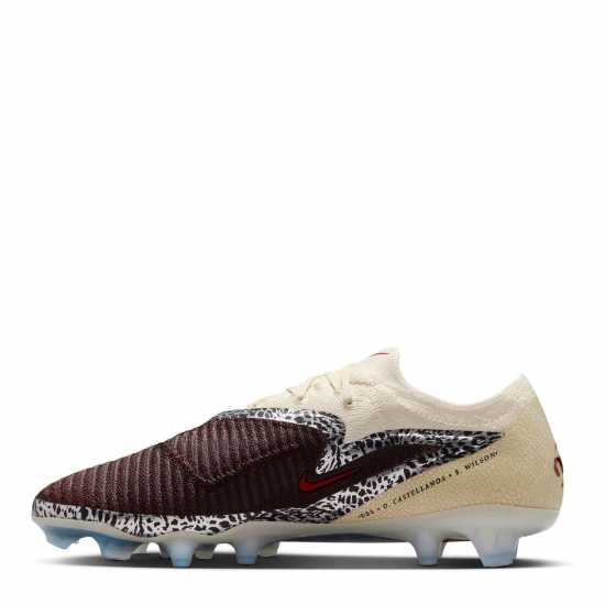 Nike Phantom 6 Low Elite Adults Firm Ground Football Boots Burgundy/Print 