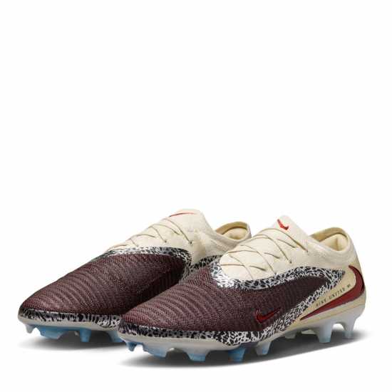Nike Phantom 6 Low Elite Adults Firm Ground Football Boots Burgundy/Print 