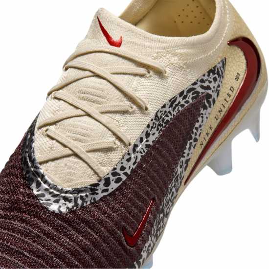 Nike Phantom 6 Low Elite Adults Firm Ground Football Boots Burgundy/Print 