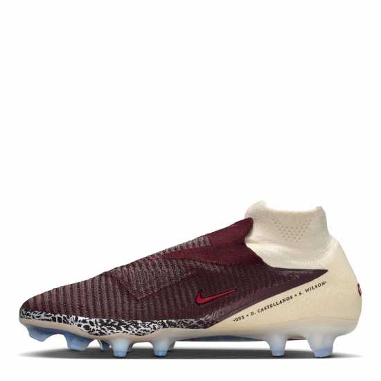 Nike Phantom 6 Low Elite Adults Firm Ground Football Boots Burgundy/Print 