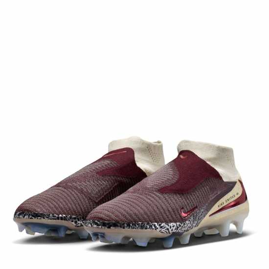 Nike Phantom 6 Low Elite Adults Firm Ground Football Boots Burgundy/Print 