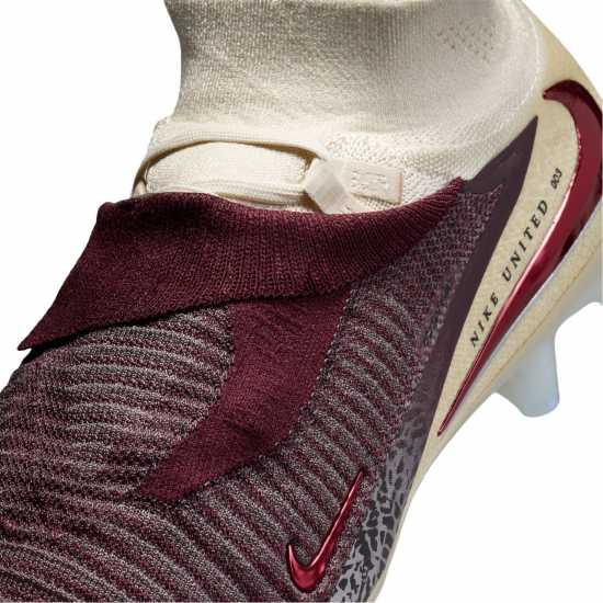 Nike Phantom 6 Low Elite Adults Firm Ground Football Boots Burgundy/Print 