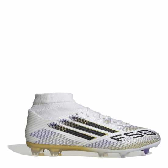 Adidas F50 League Mens Firm Ground Football Boots Бяло/Черно/Злато Мъжки футболни бутонки