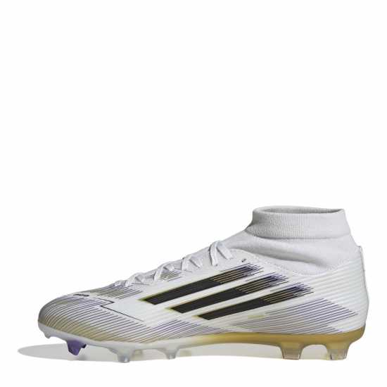 Adidas F50 League Mens Firm Ground Football Boots Бяло/Черно/Злато Мъжки футболни бутонки