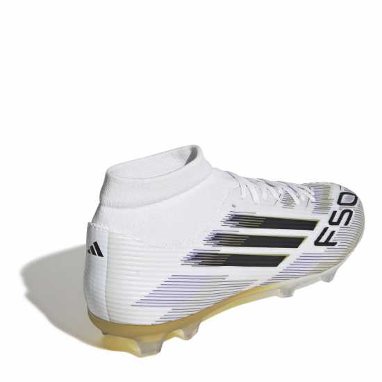 Adidas F50 League Mens Firm Ground Football Boots Бяло/Черно/Злато Мъжки футболни бутонки