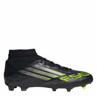 Adidas F50 League Mens Firm Ground Football Boots Black/Lemon Мъжки футболни бутонки