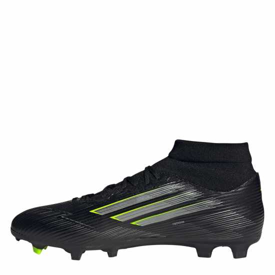 Adidas F50 League Mens Firm Ground Football Boots Black/Lemon Мъжки футболни бутонки