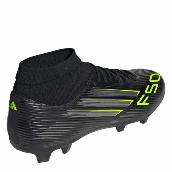 Adidas F50 League Mens Firm Ground Football Boots Black/Lemon Мъжки футболни бутонки