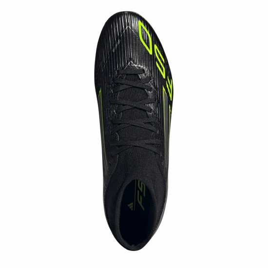 Adidas F50 League Mens Firm Ground Football Boots Black/Lemon Мъжки футболни бутонки
