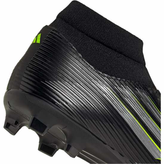Adidas F50 League Mens Firm Ground Football Boots Black/Lemon Мъжки футболни бутонки