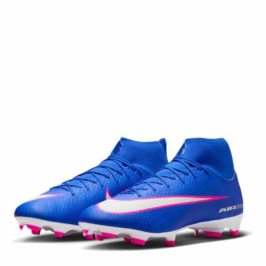 Nike Zoom Mercurial Superfly 10 Academy Adults Firm Ground Football Boots Blue/Wht/Pink 