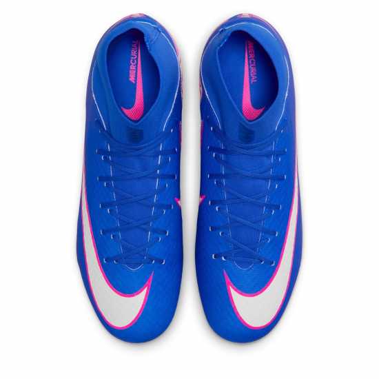 Nike Zoom Mercurial Superfly 10 Academy Adults Firm Ground Football Boots Blue/Wht/Pink 