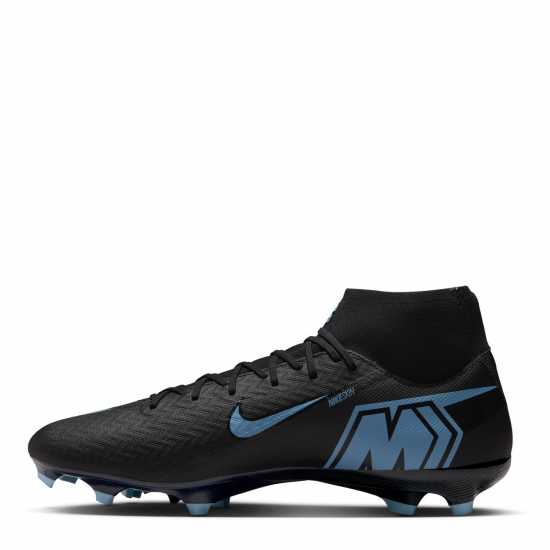 Nike Zoom Mercurial Superfly 10 Academy Adults Firm Ground Football Boots Black/Blue Мъжки футболни бутонки