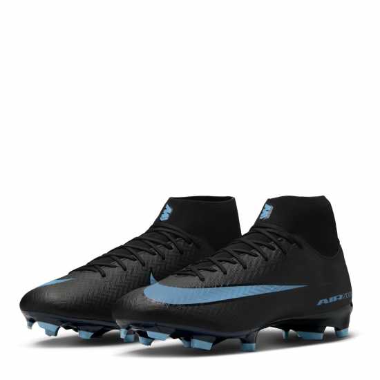 Nike Zoom Mercurial Superfly 10 Academy Adults Firm Ground Football Boots Black/Blue Мъжки футболни бутонки