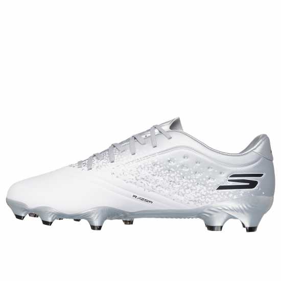 Мъжки футболни бутонки Skechers Razor Adults Academy Firm Ground Football Boots Бяло/сребро Skechers Razor Adults Academy Firm Ground Football Boots Бяло/сребро Мъжки футболни бутонки