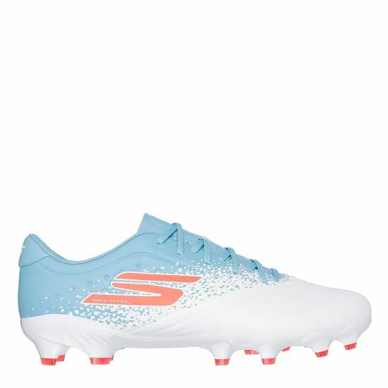 Мъжки футболни бутонки Skechers Razor Adults Academy Firm Ground Football Boots White/Blue Skechers Razor Adults Academy Firm Ground Football Boots White/Blue Мъжки футболни бутонки