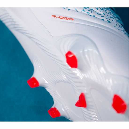 Мъжки футболни бутонки Skechers Razor Adults Academy Firm Ground Football Boots White/Blue Skechers Razor Adults Academy Firm Ground Football Boots White/Blue Мъжки футболни бутонки