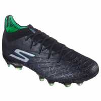 Мъжки футболни бутонки Skechers Skx 1 Elite Firm Ground Football Boots Черно/сребро Skechers Skx 1 Elite Firm Ground Football Boots Черно/сребро Мъжки футболни бутонки