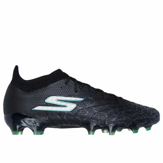 Мъжки футболни бутонки Skechers Skx 1 Elite Firm Ground Football Boots Черно/сребро Skechers Skx 1 Elite Firm Ground Football Boots Черно/сребро Мъжки футболни бутонки