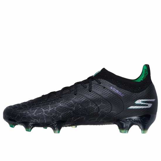 Мъжки футболни бутонки Skechers Skx 1 Elite Firm Ground Football Boots Черно/сребро Skechers Skx 1 Elite Firm Ground Football Boots Черно/сребро Мъжки футболни бутонки