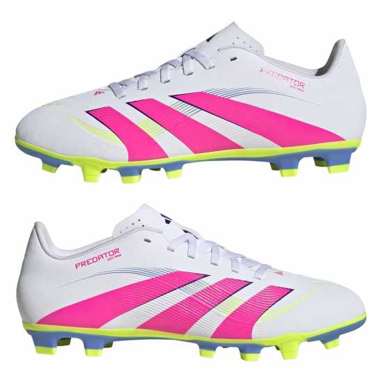 Мъжки футболни бутонки Adidas Predator Club Firm Ground Football Boots Бяло/Розово Adidas Predator Club Firm Ground Football Boots Бяло/Розово Мъжки футболни бутонки