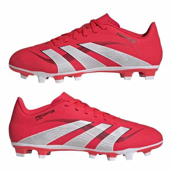 Мъжки футболни бутонки Adidas Predator Club Firm Ground Football Boots Червено/Бяло Adidas Predator Club Firm Ground Football Boots Червено/Бяло Мъжки футболни бутонки