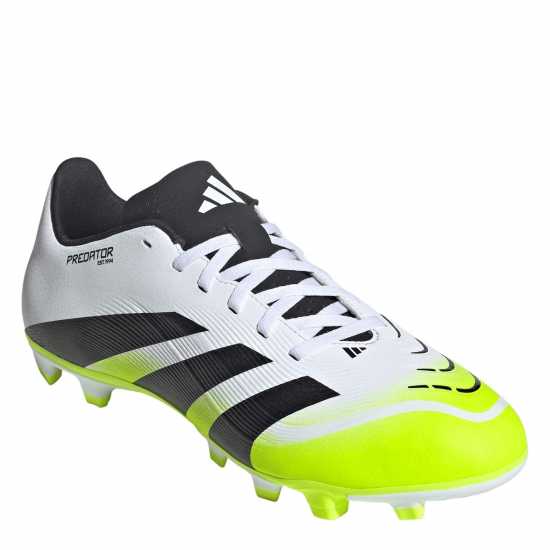 Adidas Predator Club Firm Ground Football Boots White/Blk/Lemon Мъжки футболни бутонки