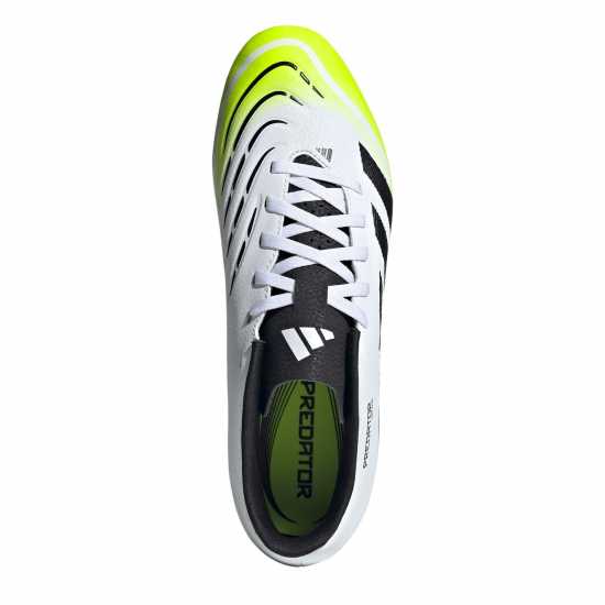 Adidas Predator Club Firm Ground Football Boots White/Blk/Lemon Мъжки футболни бутонки