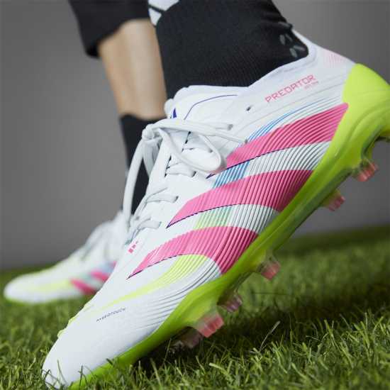 Adidas Predator Elite Firm Ground Football Boots Бяло/Розово Мъжки футболни бутонки