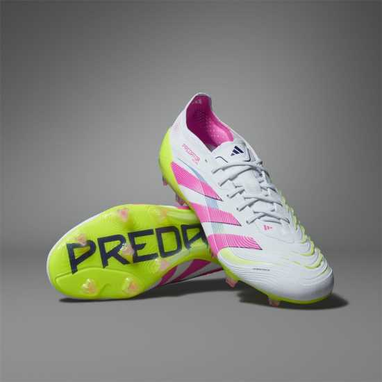 Adidas Predator Elite Firm Ground Football Boots Бяло/Розово Мъжки футболни бутонки