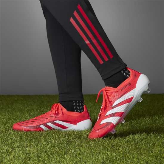 Мъжки футболни бутонки Adidas Predator Elite Firm Ground Football Boots Червено/Бяло Adidas Predator Elite Firm Ground Football Boots Червено/Бяло Мъжки футболни бутонки