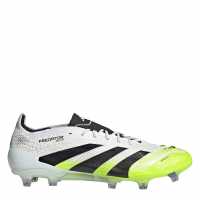 Adidas Predator Elite Firm Ground Football Boots White/Blk/Lemon Мъжки футболни бутонки