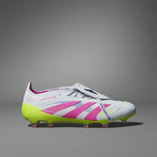 Мъжки футболни бутонки Adidas Predator Elite Fold-Over Tongue Firm Ground Football Boots Бяло/Розово Adidas Predator Elite Fold-Over Tongue Firm Ground Football Boots Бяло/Розово Мъжки футболни бутонки