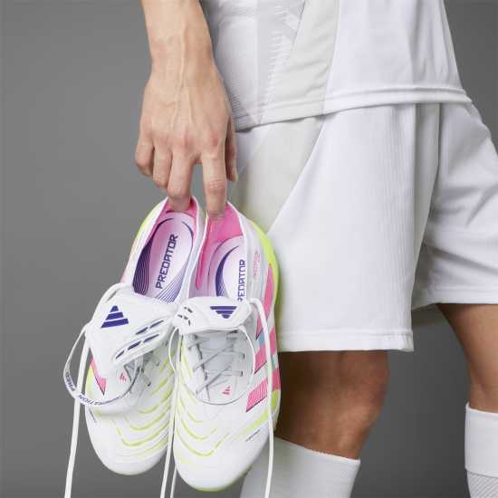 Мъжки футболни бутонки Adidas Predator Elite Fold-Over Tongue Firm Ground Football Boots Бяло/Розово Adidas Predator Elite Fold-Over Tongue Firm Ground Football Boots Бяло/Розово Мъжки футболни бутонки