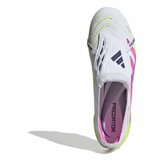 Мъжки футболни бутонки Adidas Predator Elite Fold-Over Tongue Firm Ground Football Boots Бяло/Розово Adidas Predator Elite Fold-Over Tongue Firm Ground Football Boots Бяло/Розово Мъжки футболни бутонки