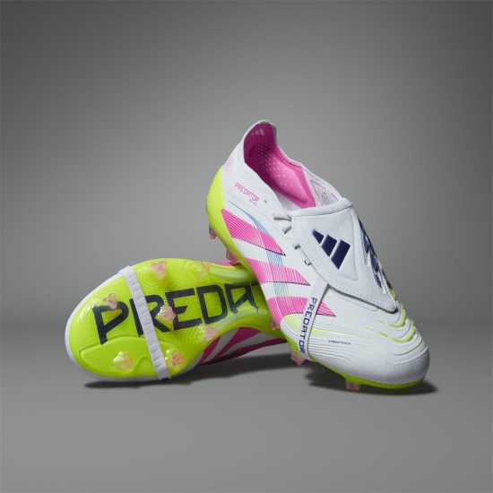 Мъжки футболни бутонки Adidas Predator Elite Fold-Over Tongue Firm Ground Football Boots Бяло/Розово Adidas Predator Elite Fold-Over Tongue Firm Ground Football Boots Бяло/Розово Мъжки футболни бутонки